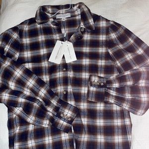Something Navy plaid button up
